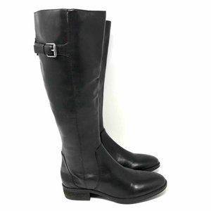 Sam Edelman Patton Riding Boots Black Leather 6